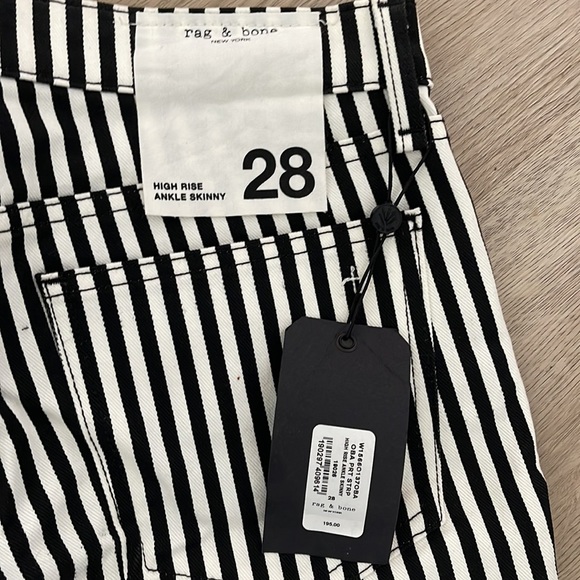 Rag and bone skinny black and white jeans - Picture 4 of 6